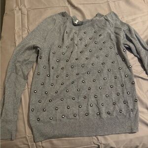 Halogen grey sweater with buttons